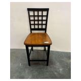 Hi back wooden barstool, see pictures for details.
