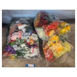 Faux flowers for crafting, two bags, see pictures for details.