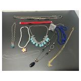 Assorted Fashion Necklace Lot Featuring Beaded, Choker, and Chain Styles