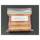 Four Rolls of Wheat Back Cents US Lincoln Pennies