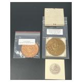 Detroit 250th Birthday Festival 1951 Commemorative Medallion and Washington D.C. Souvenir Token