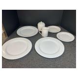 Delco porcelain dinner plates, bread plates, also includes Block “Gala” sugar and creamer. See pictures for details.