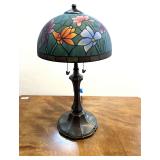 Lovely reverse painted Tiffany style lamp, see pictures for details.