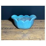 Vintage turquoise glazed ceramic lotus or tulip form bowl, from Van Briggle Art Pottery. see pictures for details.