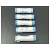 Lot of 5 Rolls of 2005 P and D Westward Journey Buffalo Nickel Series Coins