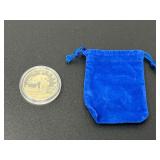 1986 Statue of Liberty Centennial Commemorative Proof Silver Dollar Coin in Protective Capsule with Blue Pouch