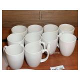 Vintage white Corelle stoneware cups, 10 pieces, see pictures for details.
