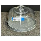 Aluminum server, includes glass cake dome, see pictures for details.