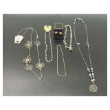 Assorted Fashion Jewelry Lot Including Necklaces and Earrings