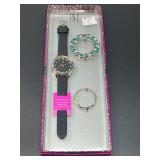 INC International Concepts Day and Night Interchangeable Bezel Watch and Bracelet Gift Set