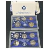 2000 United States Mint Proof Set with State Quarters and Certificate of Authenticity