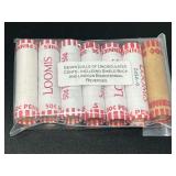 Seven Rolls of Uncirculated Cents Including Shield Back and Lincoln Bicentennial Reverses