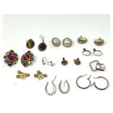 Assorted Fashion Earrings Lot, Includes Multiple Styles and Finishes