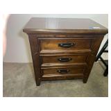 Liberty furniture three drawer night side table, see pictures for details.