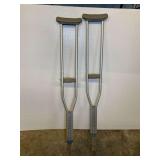 Adjustable aluminum crutches, see pictures for details.