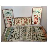 13 OLD GEORGIA CAR TAGS