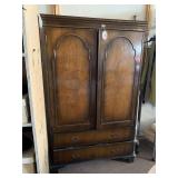 ANTIQUE TIBBENHAM SOLID WOOD LINEN CLOSET MADE IN ENGLAND (DOES NOT INCLUDE CONTENTS) ***SPECIAL PICKUP INSTRUCTIONS (HAS SOME MINOR DAMAGE SEE PICS) 45" WIDE X 19" DEEP X 70" TALL