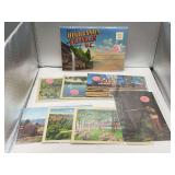 7 VINTAGE NORTH CAROLINA POSTCARDS & VINTAGE HIGHLANDS & FRANKLIN NC SOUVENIR FOLDER