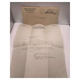 1940 LETTER FROM CONGRESS CARL VINSON