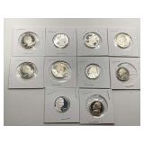 6 PROOF WASHINGTON QUARTERS (SOME DEEP CAMEO) & 4 PROOF JEFFERSON NICKELS (SOME DEEP CAMEO)