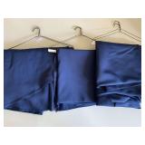 THREE 108" ROUND NAVY TABLECLOTHS