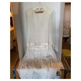 LADIES VINTAGE ELLIETTE IVORY SIZE 12 LACE/CHIFFON AFTER 5 DRESS