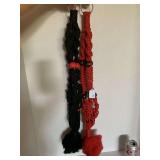 2 HANDMADE MACRAME PLANT HANGERS 25" LONG, 26" LONG