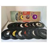 ASSORTMENT OF VINTAGE 45 RECORDS SPUN AT WIBB IN MACON, GA