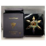 IMPERIAL DRAGON NINJA STAR 2 OZ GOLD GILDED .999 FINE COPPER
