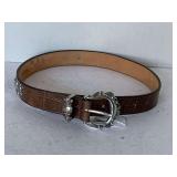NEW LADIES BRIGHTON BROWN LEATHER BELT SIZE SMALL