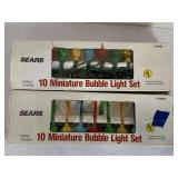 2 BOXES VINTAGE MINI BUBBLE LIGHTS