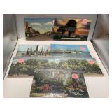 7 VINTAGE POSTCARDS FROM BRUNSWICK, GA