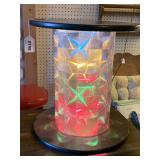 RARE COOL VINTAGE AQUARIUS SOUND ACTIVATED LIGHT (WORKS) 12 3/4" TALL X 12" ROUND