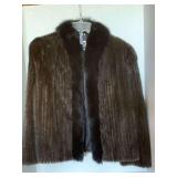 LADIES VINTAGE SAGA RANCH MINK JACKET BY HENRY FURS RIBBED STROLLER (NO SIZE)