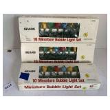 3 BOXES VINTAGE MINI BUBBLE LIGHTS