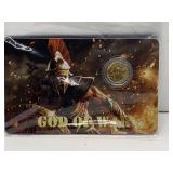 2026 NIUE "GOD OF WAR" MICRO 50 CENT GOLD COIN .9999 FINE GOLD 1/1000 OF A TROY OUNCE SEALED IN THEMED DISPLAY CARD 24KT W/ COA