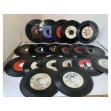 ASSORTMENT OF VINTAGE 45 RECORDS SPUN AT WIBB IN MACON, GA