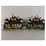 TWO 2005 CRACKER BARREL CHRISTMAS ORNAMENTS