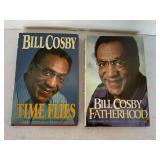 2 BILL CROSBY HARDBACK BOOKS - 1987 "TIME FLIES" & 1986 "FATHERHOOD"