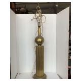 VINTAGE TALL HEAVY BRASS LAMP (NEEDS REWIRING) 41" TALL