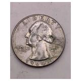 1964 D WASHINGTON SILVER QUARTER