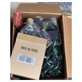 BOX FULL OF CHRISTMAS LIGHTS & SOME NEW BATTERY OPERATED STRINGS