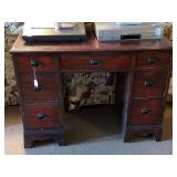 VINTAGE SOLID WOOD SMALL DESK (NEED TLC) 40" LONG X 18" DEEP X 30" TALL