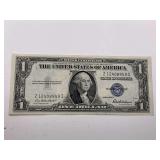 1935F BLUE SEAL $1 SILVER CERTIFICATE (CRISP & IN GREAT CONDITION)