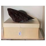 LADIES VINTAGE JACK MCCONNELL STRAW BLACK DERBY HAT W/ HAT BOX