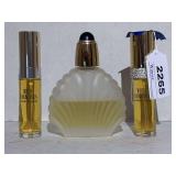 VINTAGE ELIZABETH TAYLOR BLACK PEARLS EAU DE PARFUM 1.7 FL OZ (1/2 FULL) & 2 NEW WHITE DIAMONDS PURSE SPRAYS (FULL)