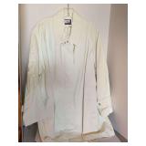 LADIES DKNY WHITE RUBBER RAINCOAT SIZE MED