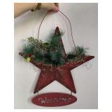 RED METAL WALL DECOR (STAR 14")
