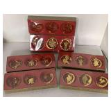 6 BOXES OF NEW BRASS CHRISTMAS ORNAMENTS
