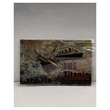 2026 LIBERIA $12 "RMS TITANIC" SHAPED MICRO .03 GRAMS 24KT .9999 FINE GOLD COIN OR 1/1000 TROY OZ ON COA DISPLAY CARD